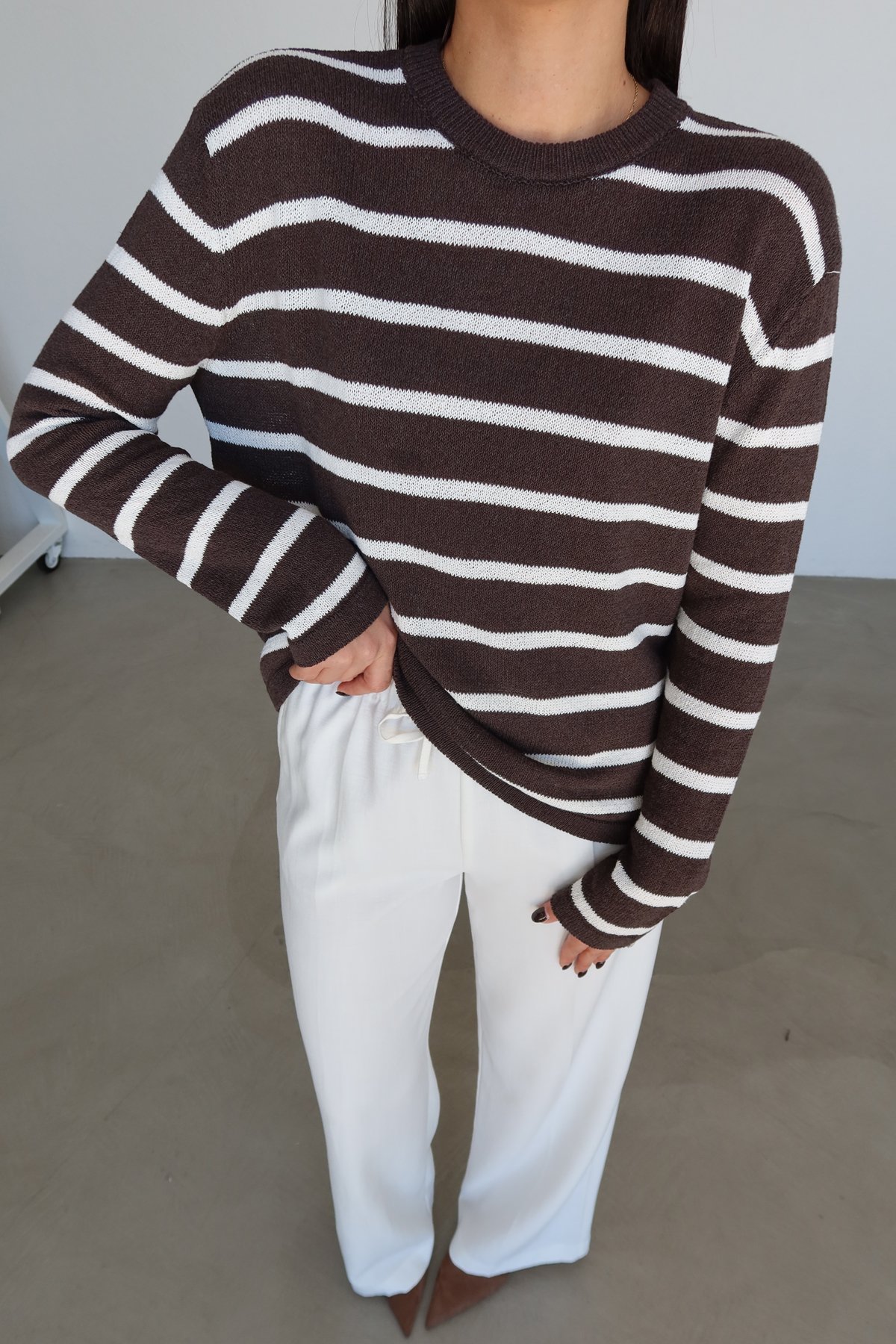 Çizgili Basic Kazak