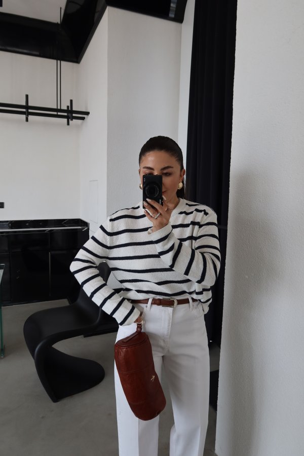 Çizgili Basic Kazak