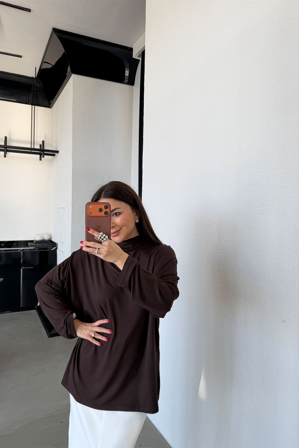 Dik Yaka Oversize Bluz