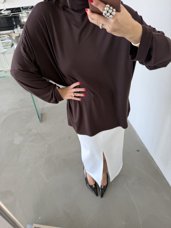 Dik Yaka Oversize Bluz