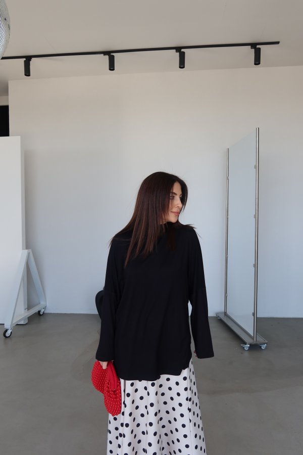 Dik Yaka Oversize Bluz