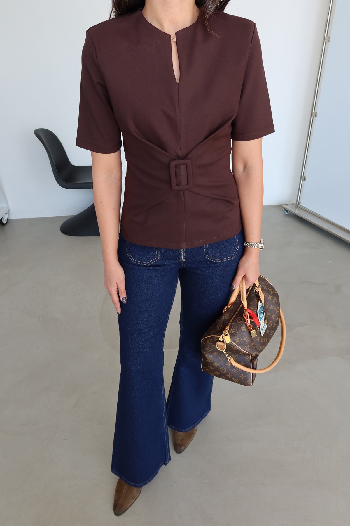 Hakim Yaka Toka Detaylı Bluz