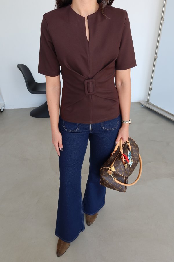 Hakim Yaka Toka Detaylı Bluz