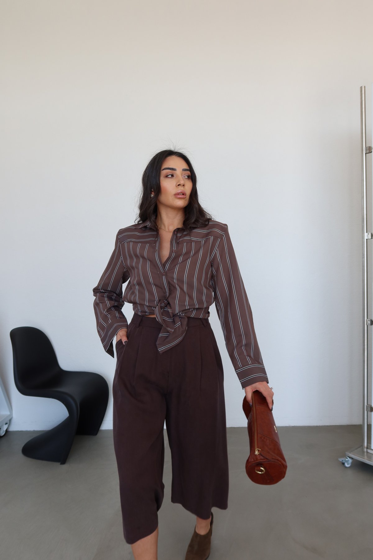 Pileli Bermuda Pantolon