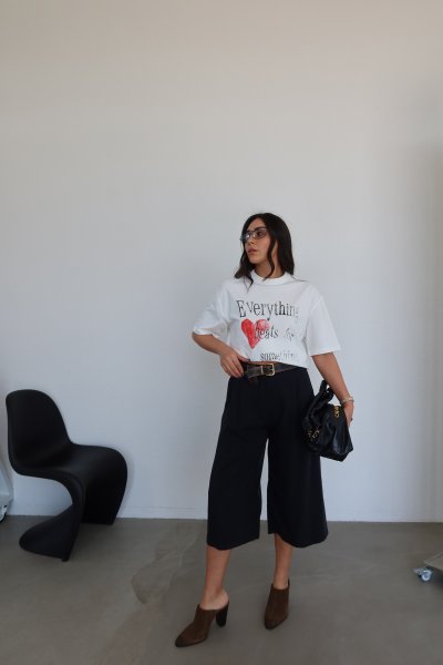 Pileli Bermuda Pantolon