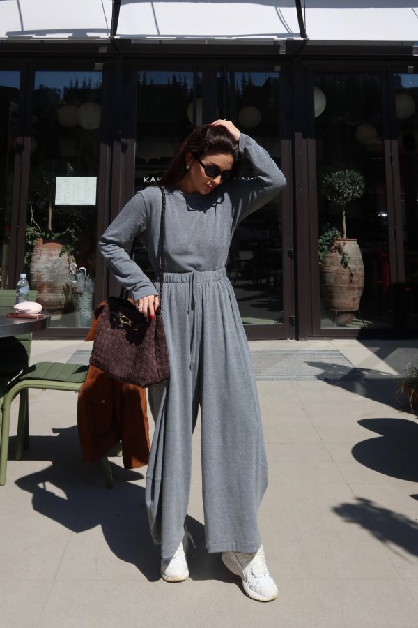 Beli Lastikli Şalvar Pantolon