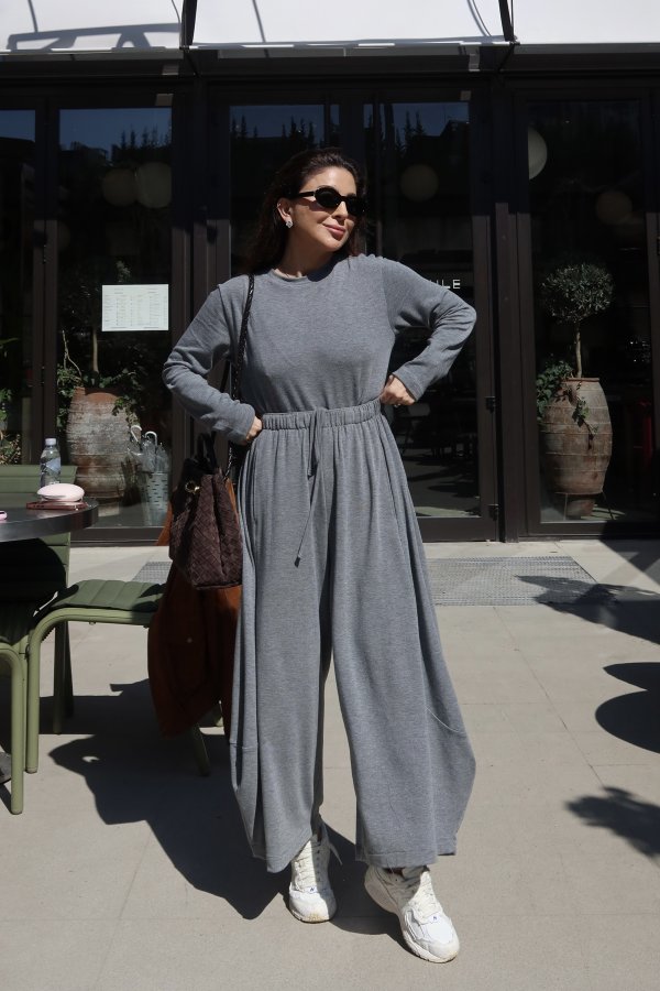 Beli Lastikli Şalvar Pantolon