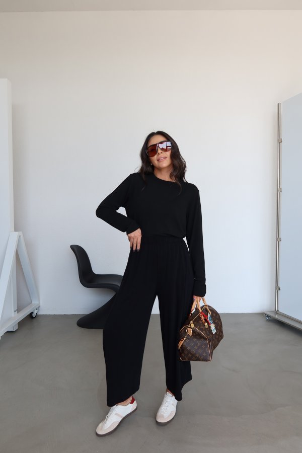 Beli Lastikli Şalvar Pantolon