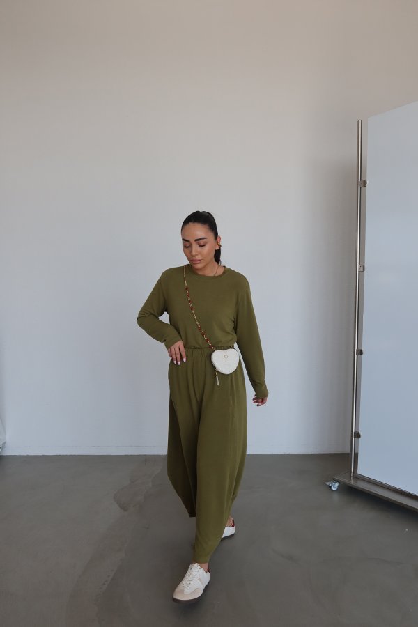 Beli Lastikli Şalvar Pantolon