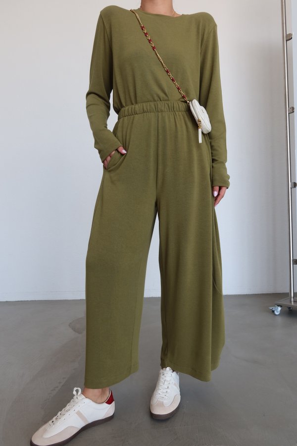 Beli Lastikli Şalvar Pantolon