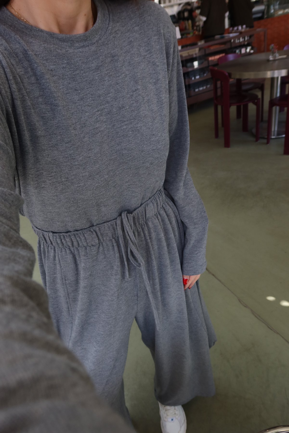 Bisiklet Yaka Uzun Kollu Bluz