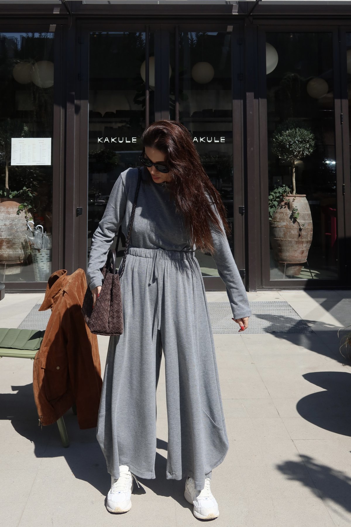 Bisiklet Yaka Uzun Kollu Bluz