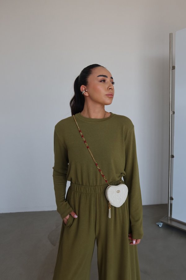 Bisiklet Yaka Uzun Kollu Bluz