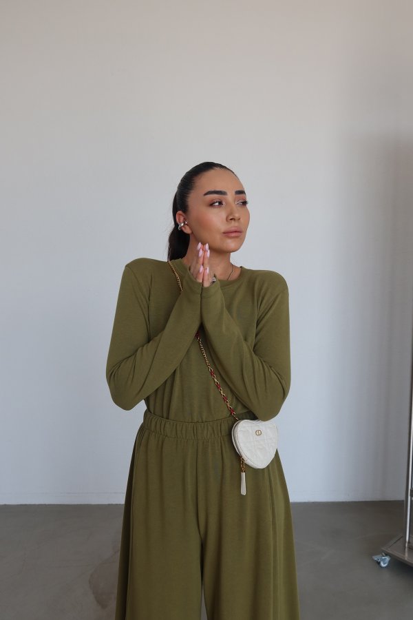 Bisiklet Yaka Uzun Kollu Bluz