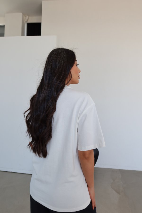 Yazı Ve Kalp Baskılı Tshirt