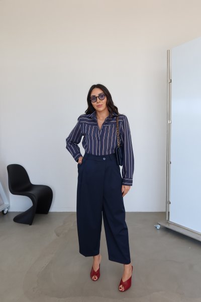 Pileli Havuç Pantolon