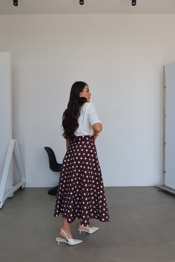 Puantiyeli Saten Etek