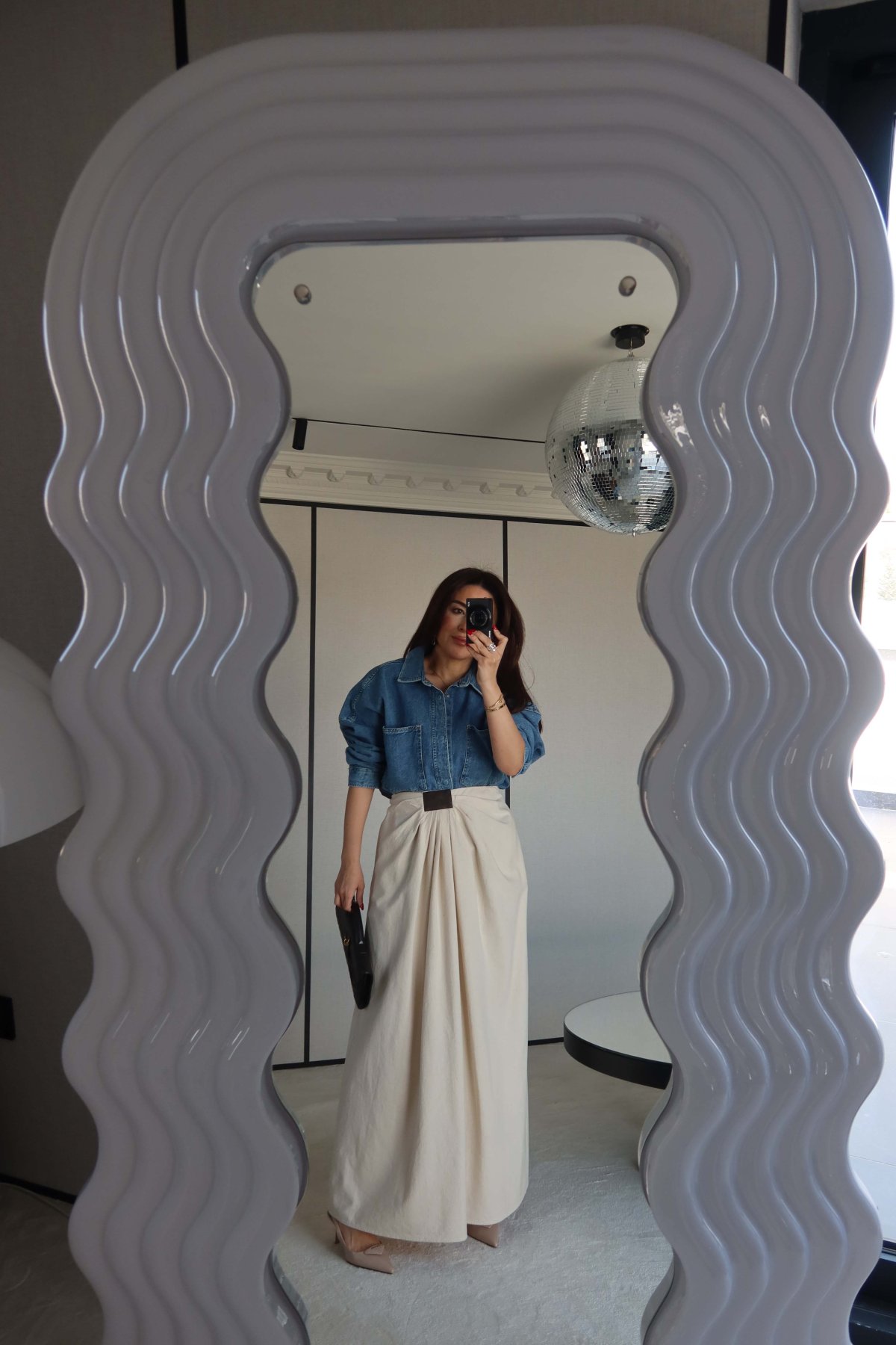 Büzgülü Uzun Premium Etek