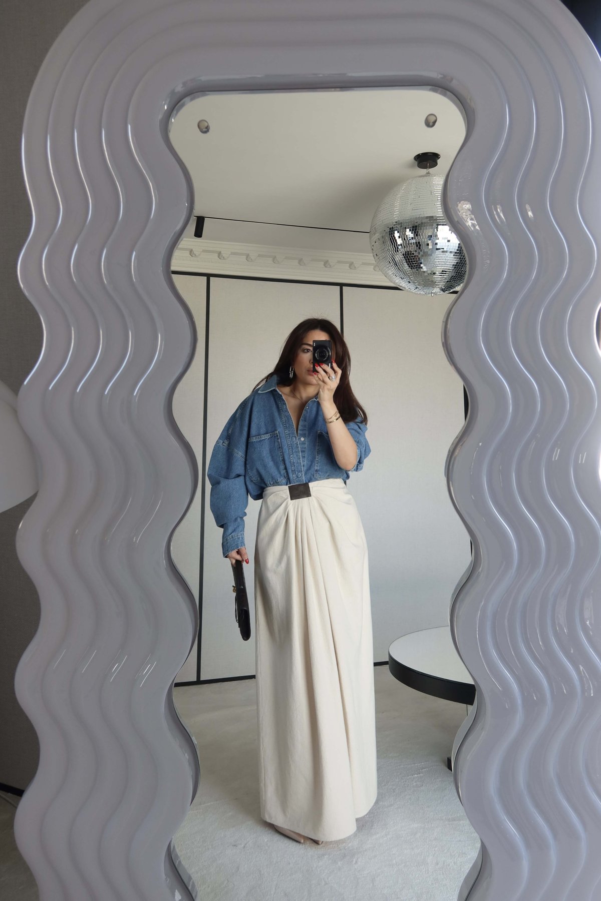 Büzgülü Uzun Premium Etek