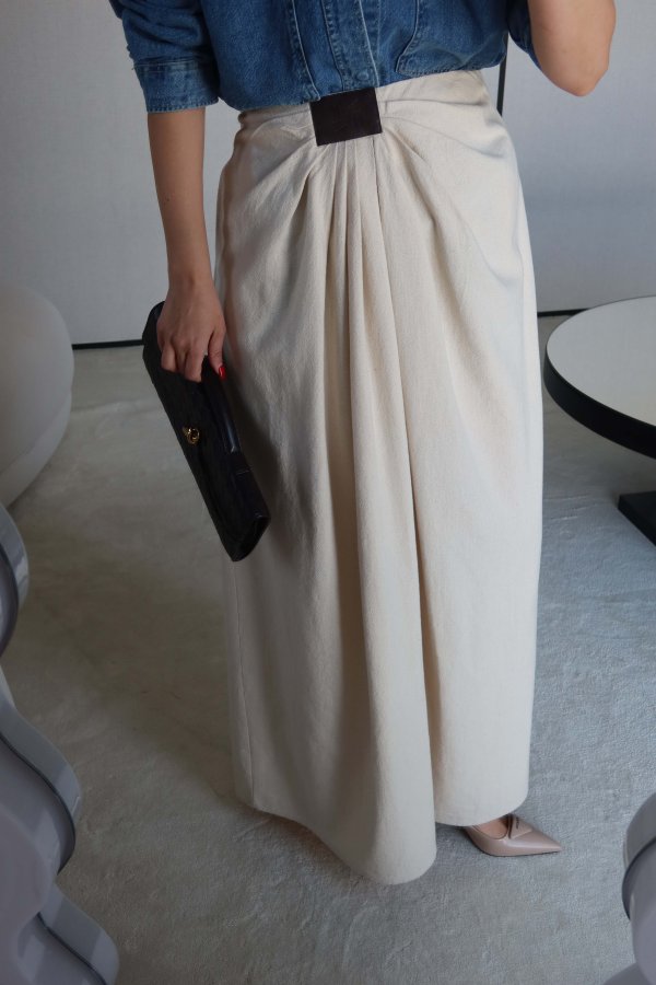 Büzgülü Uzun Premium Etek