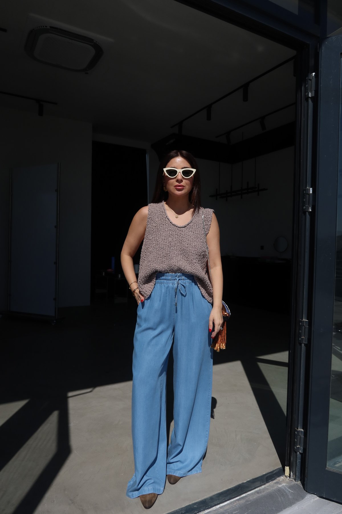 Beli Lastikli Rahat Kalıp Denim Pantolon