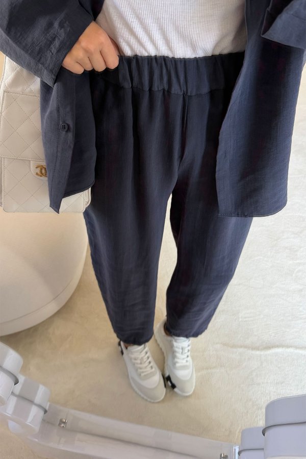 Yıkamalı Gömlek Pantolon Takım