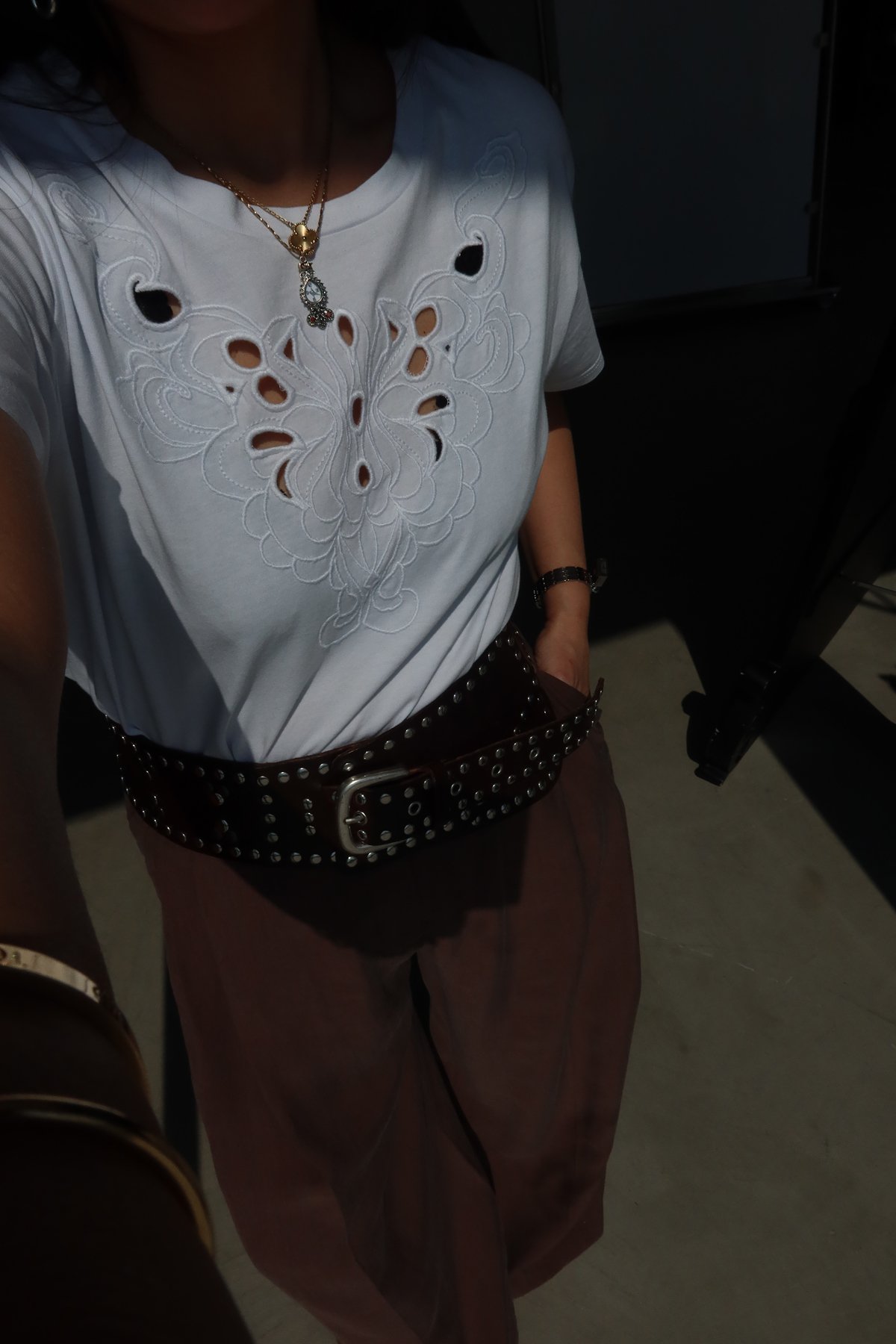 İşlemeli Basic Tshirt