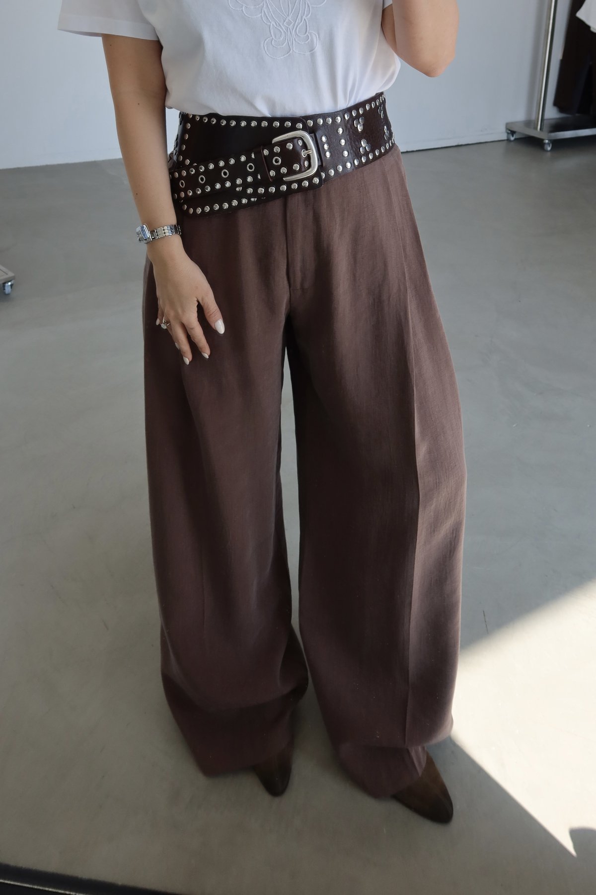 Pileli Yumuşak Dokulu Pantolon