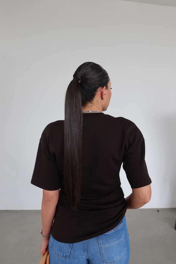 Omuzu Vatkalı Önü Büzgülü Bluz