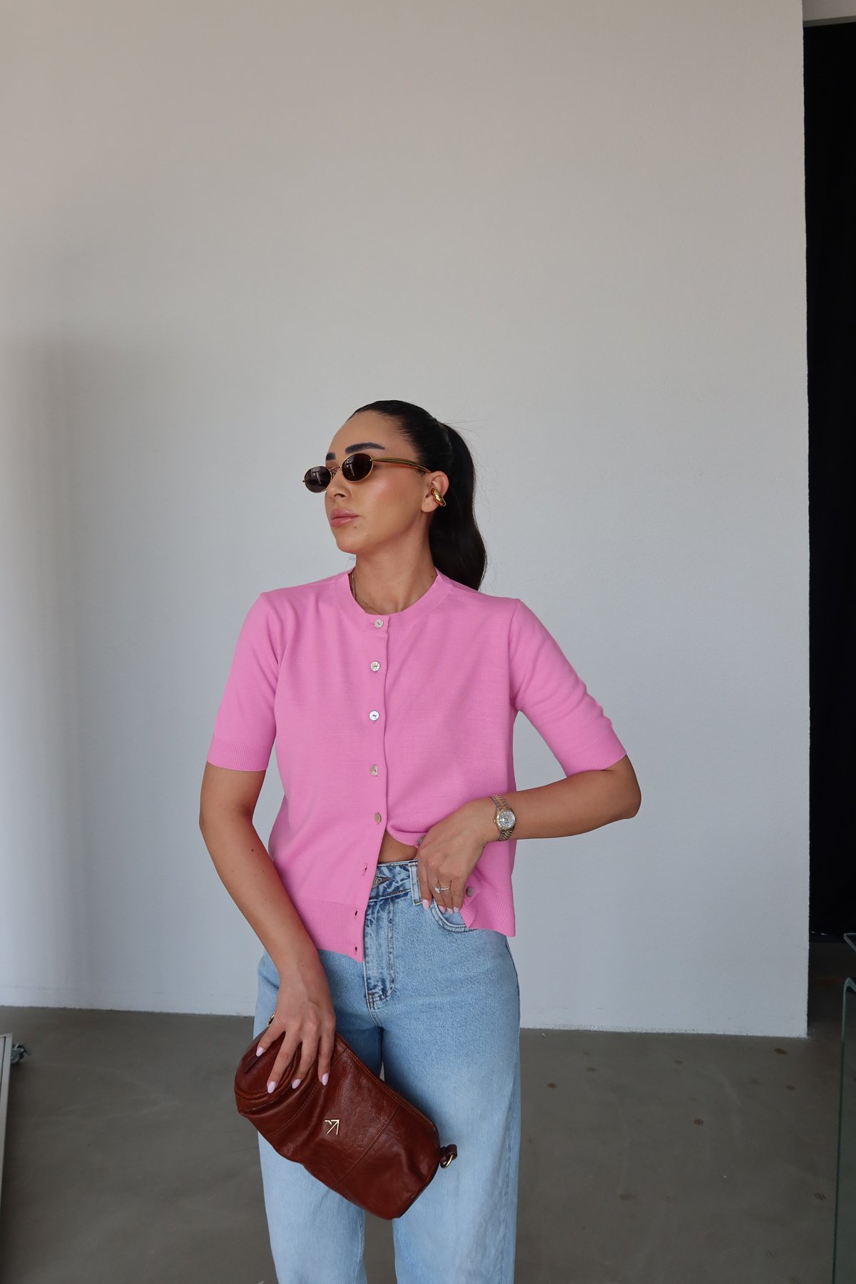 Kısa Kol Basic Hırka