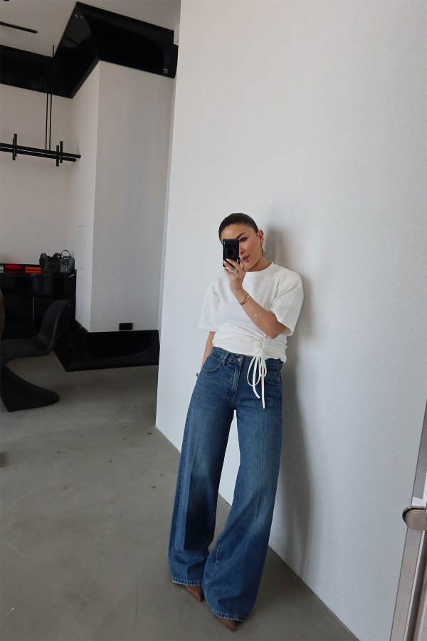 Geniş Paça Straight Jean