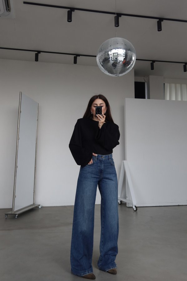 Geniş Paça Straight Jean