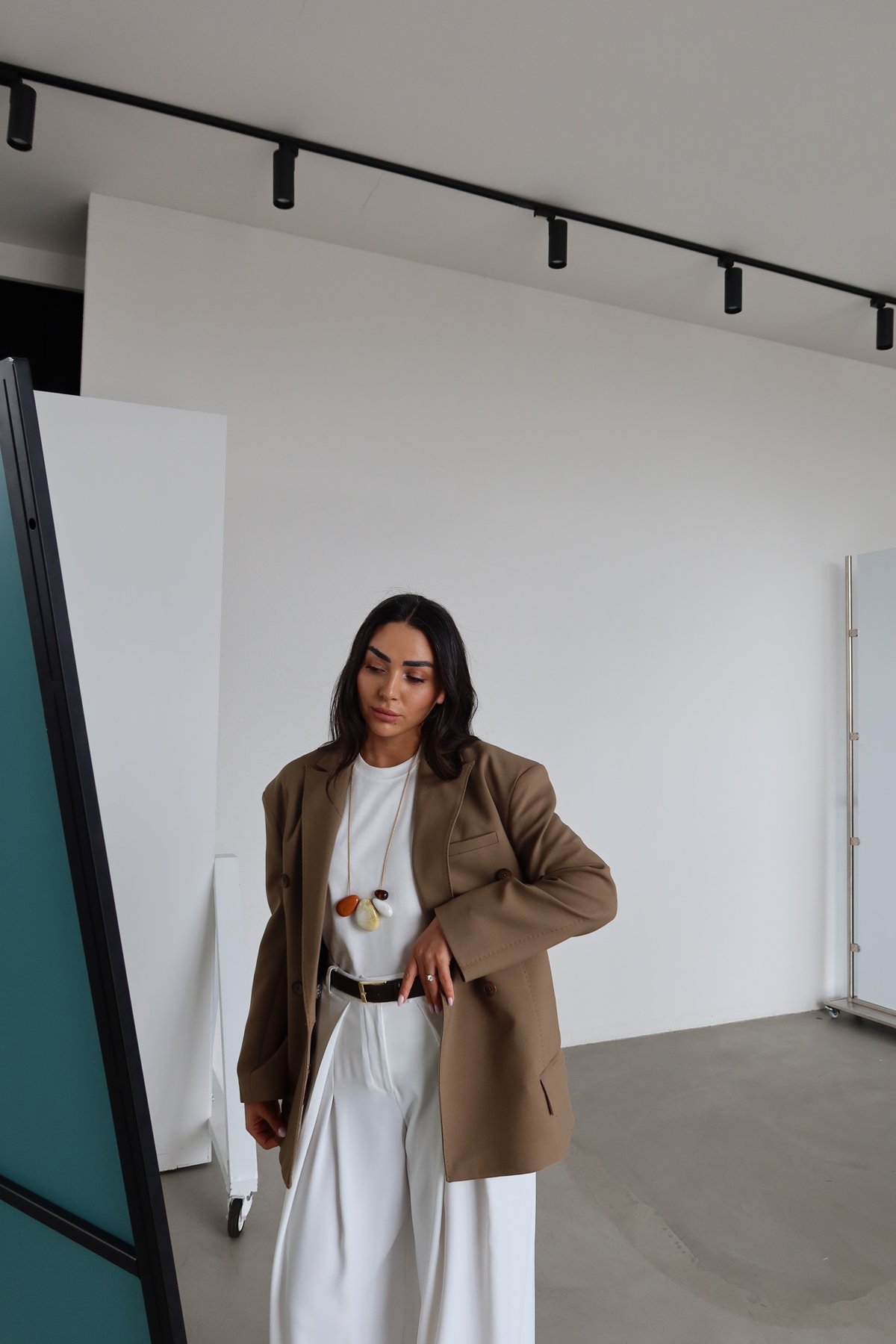 Dikiş Detaylı Kruvaze Ceket