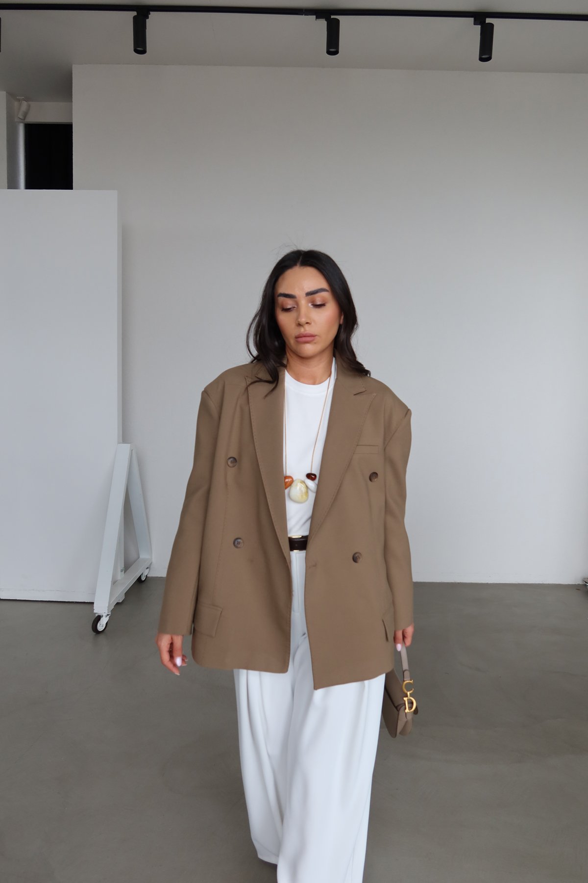 Dikiş Detaylı Kruvaze Ceket