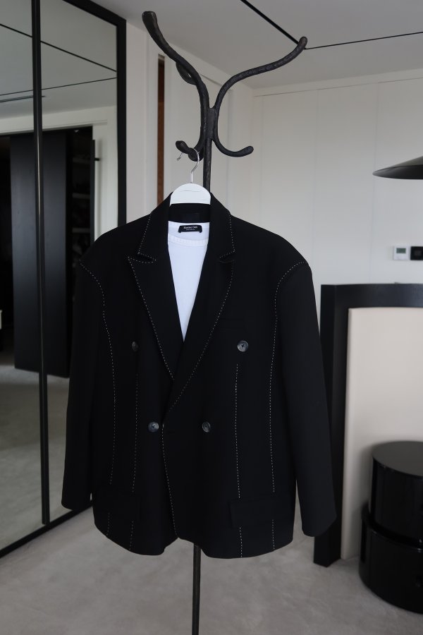 Dikiş Detaylı Kruvaze Ceket