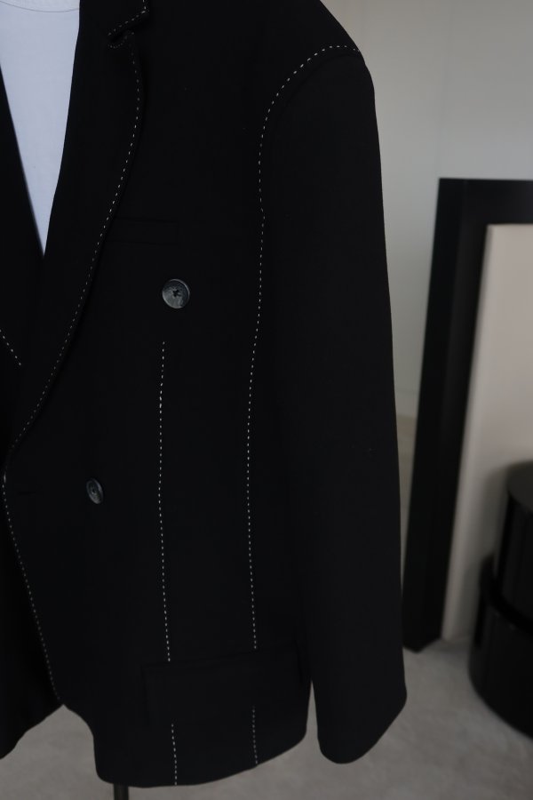 Dikiş Detaylı Kruvaze Ceket