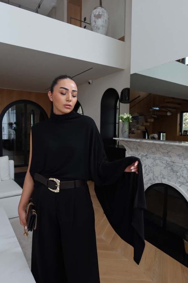 Balıkçı Yaka Tek Kol Bluz