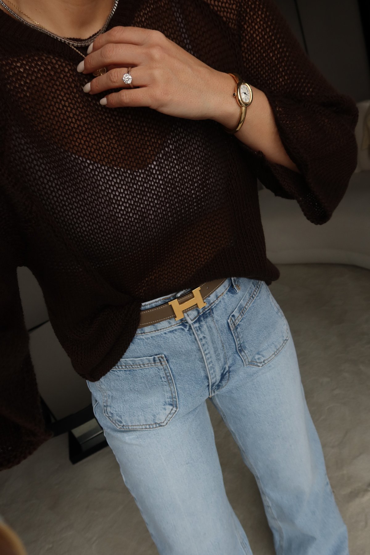 Bisiklet Yaka Merseriz Triko