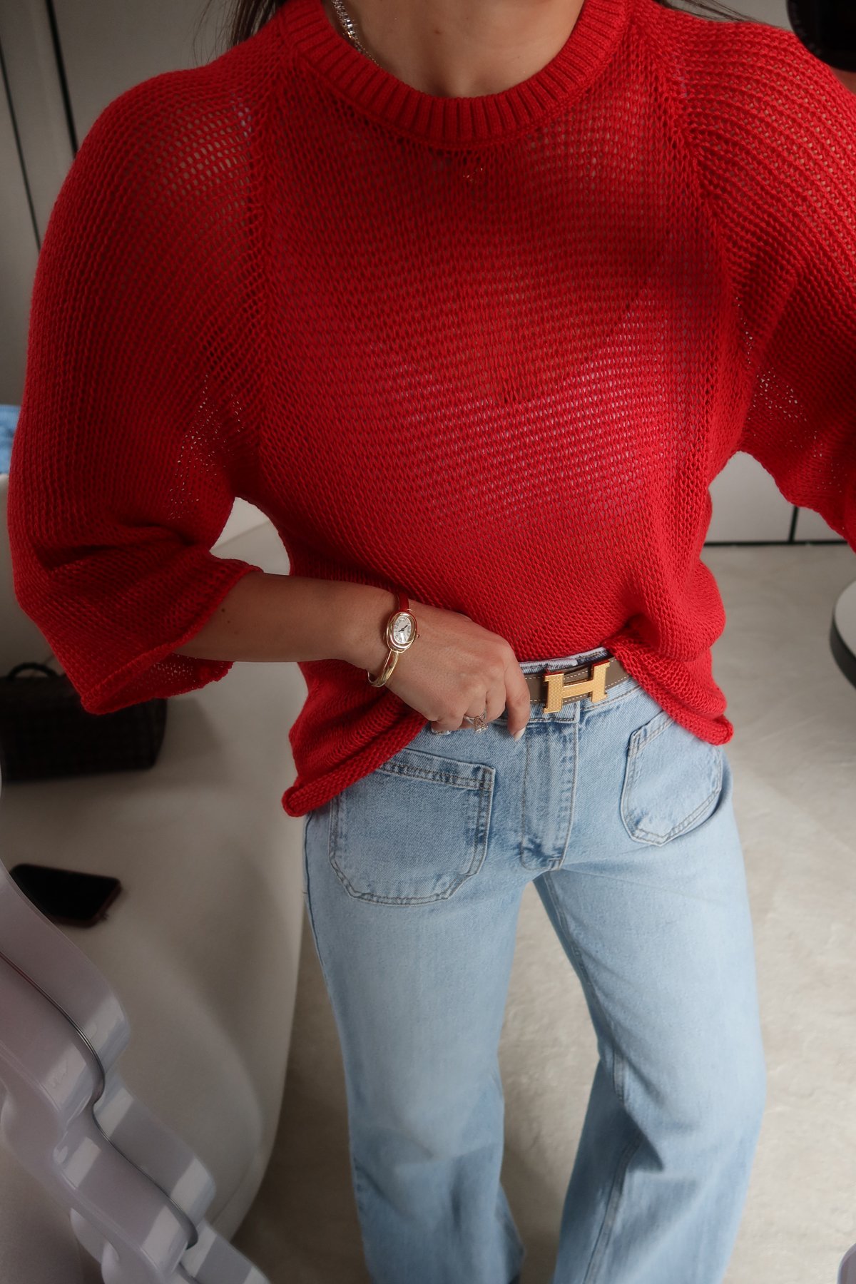 Bisiklet Yaka Merseriz Triko