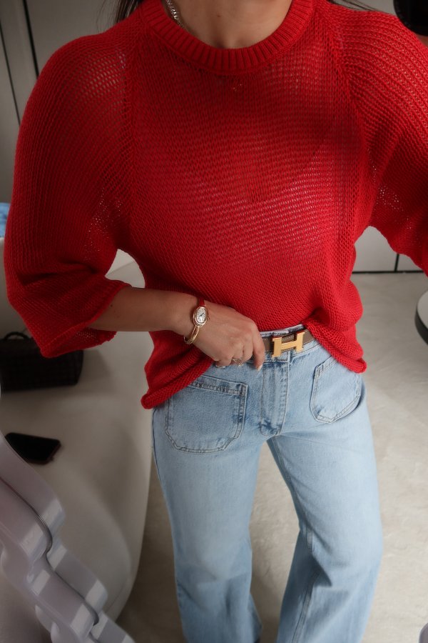 Bisiklet Yaka Merserize Triko