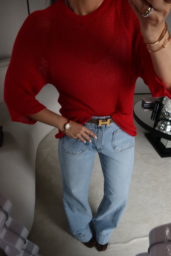 Bisiklet Yaka Merserize Triko