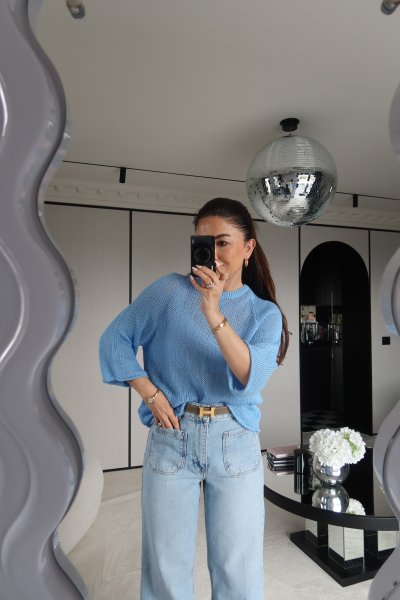 Bisiklet Yaka Merseriz Triko