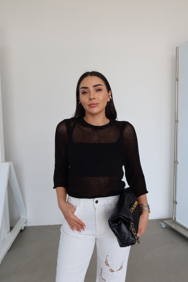 Bisiklet Yaka Merserize Triko