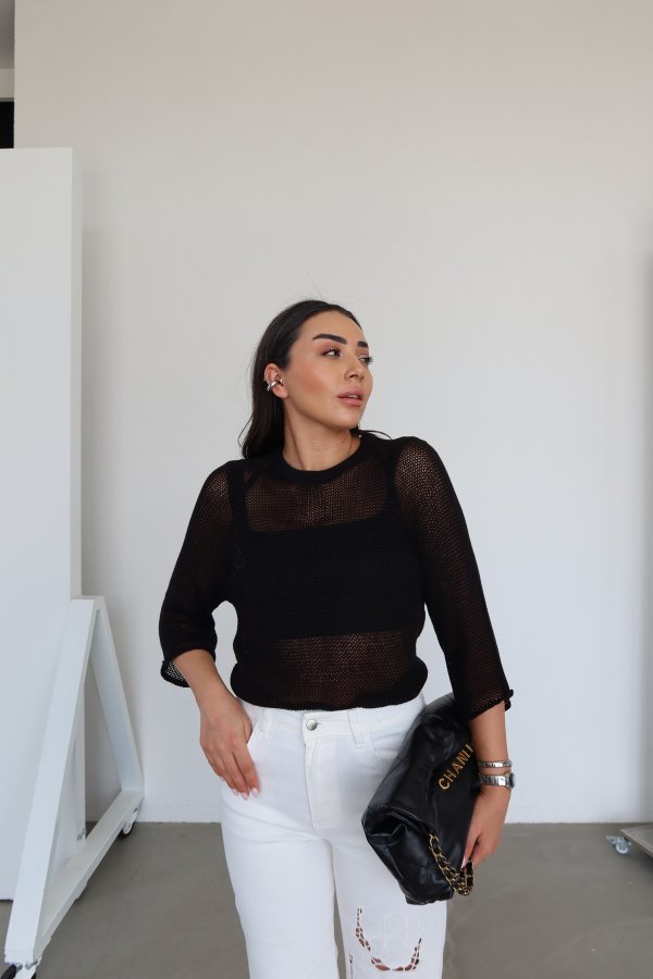 Bisiklet Yaka Merserize Triko