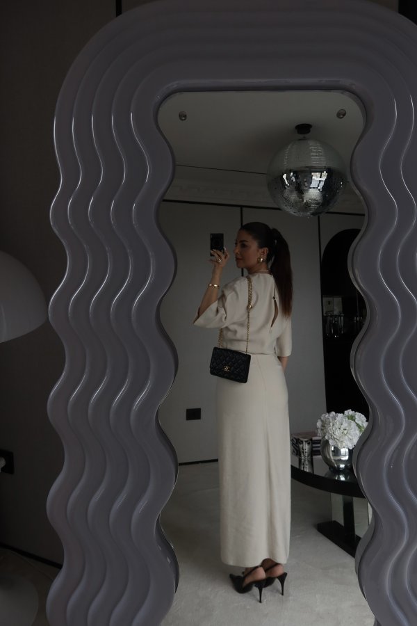 Yanı Drapeli Kısa Kol Elbise