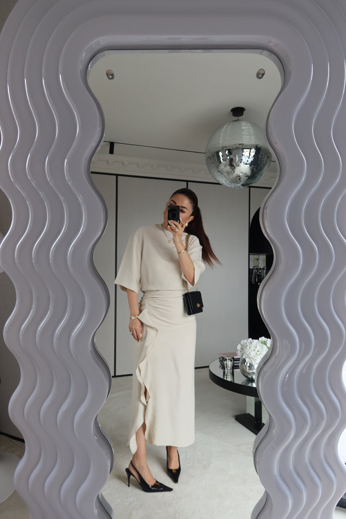 Yanı Drapeli Kısa Kol Elbise