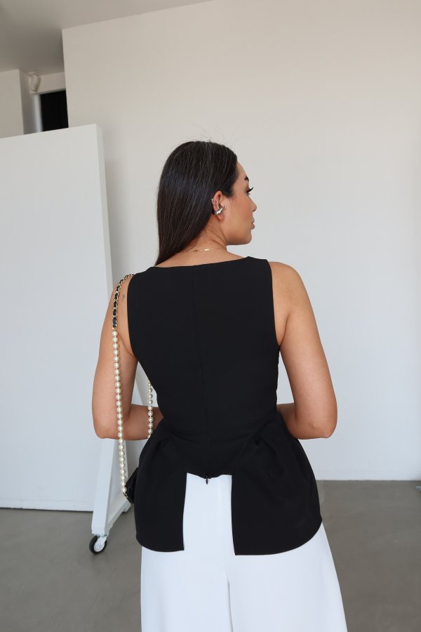 Puantiyeli Askılı Bluz