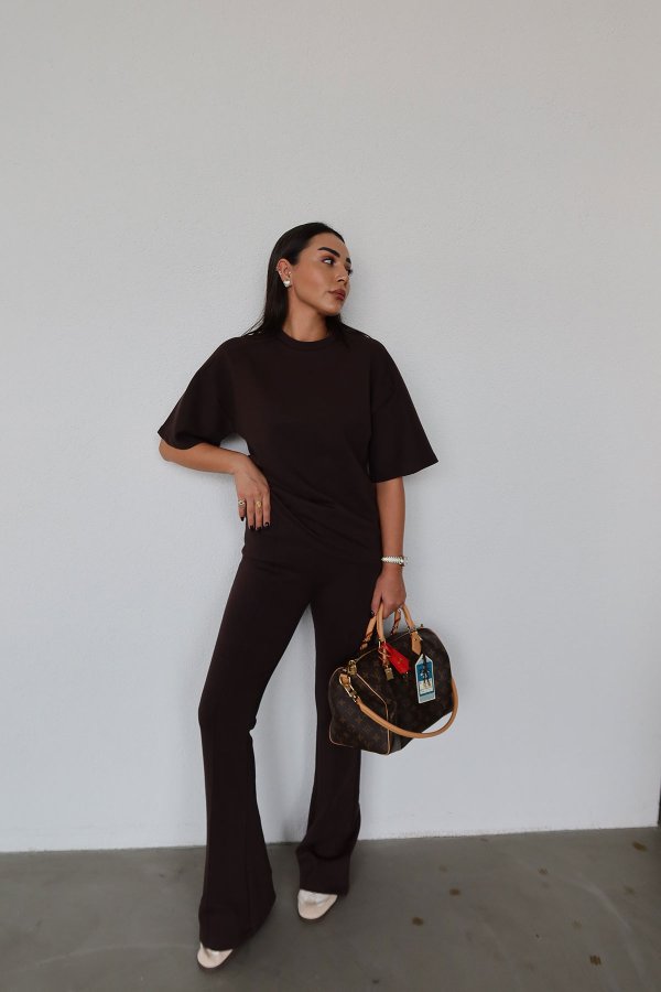 İspanyol Paça Önden Dikişli Pantolon