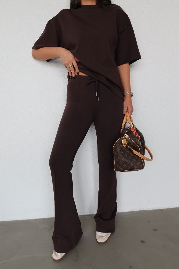 İspanyol Paça Önden Dikişli Pantolon