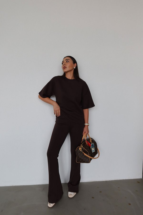 İspanyol Paça Önden Dikişli Pantolon